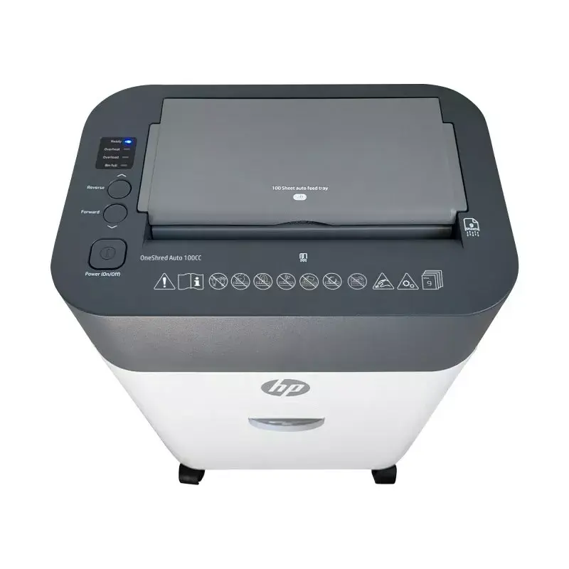 HP OneShred Auto 100CC skartovač krížový rez 68 dB 22 cm biela