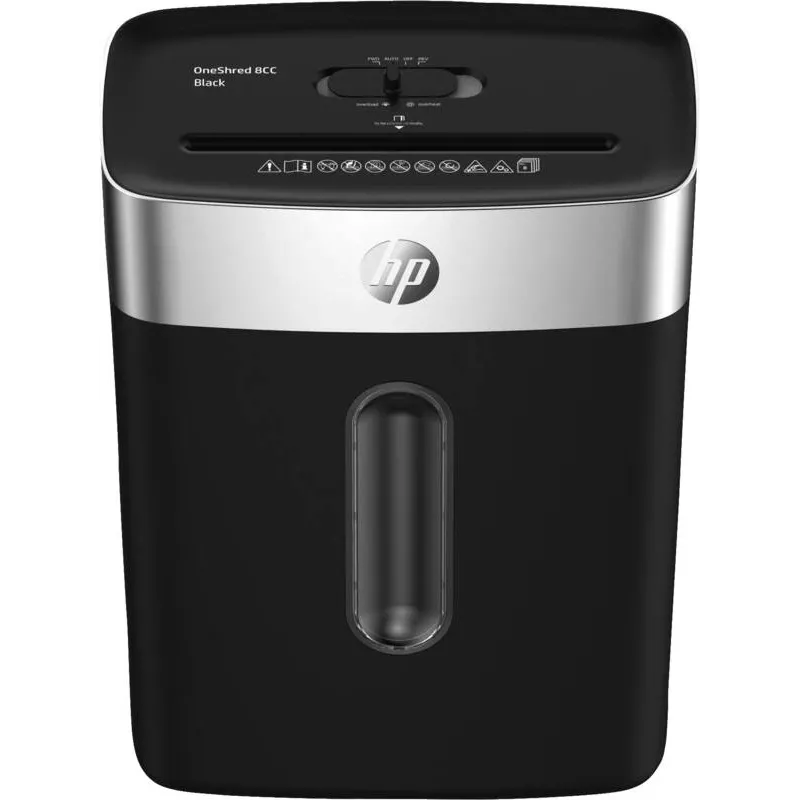 HP OneShred 8CC skartovač čiastočný rez 68 dB 22 cm čierna