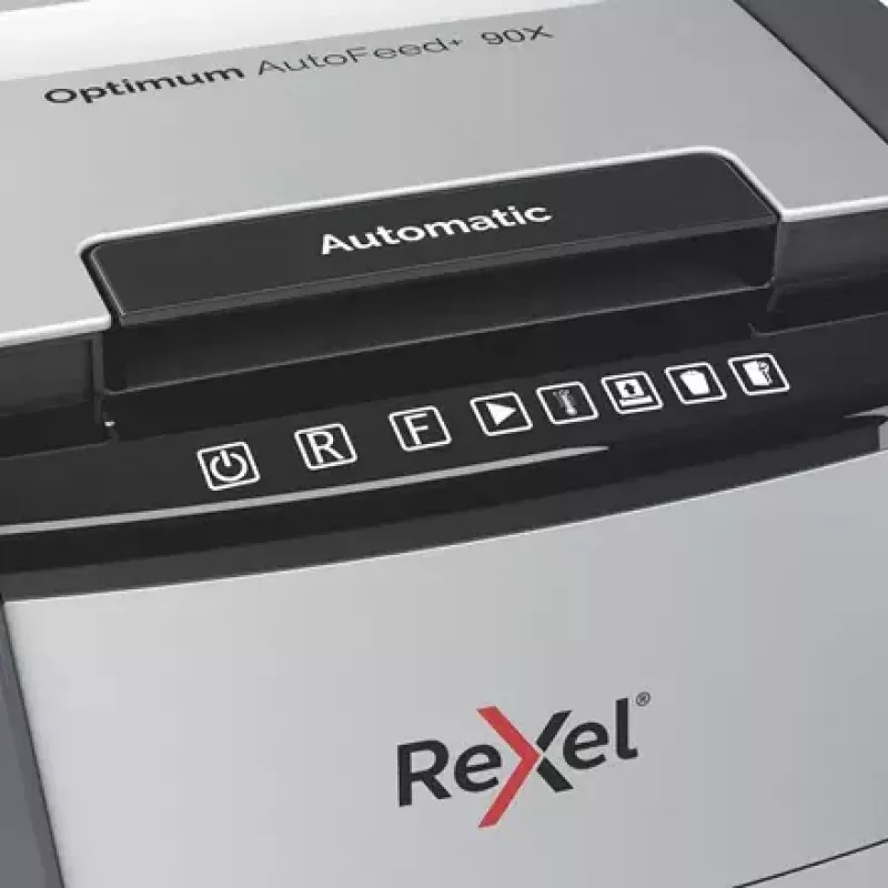 Rexel AutoFeed+ 90X skartovač krížový rez 55 dB čierna, sivá