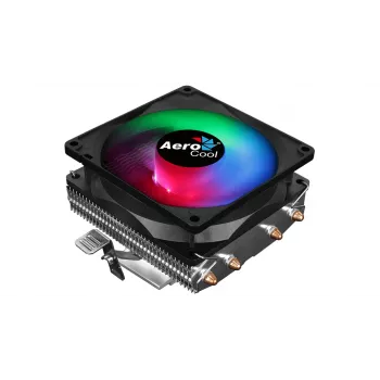 Chladič CPU AEROCOOL Air Frost 4 — 4 heatpipe, 90 mm ventilátor, TDP 125 W, hliníkové lamely, čierny