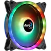Aerocool DUO14 PC ventilátor 14 cm ARGB LED Dual Ring antivibračný 6-pin čierny