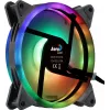 Aerocool DUO14 PC ventilátor 14 cm ARGB LED Dual Ring antivibračný 6-pin čierny