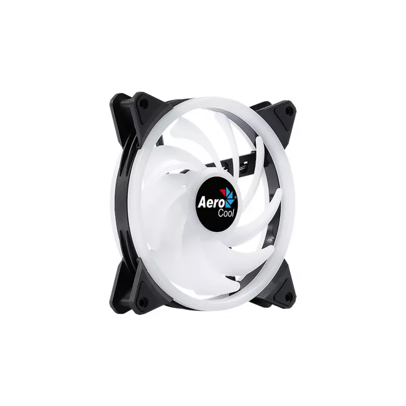 Aerocool DUO14 PC ventilátor 14 cm ARGB LED Dual Ring antivibračný 6-pin čierny