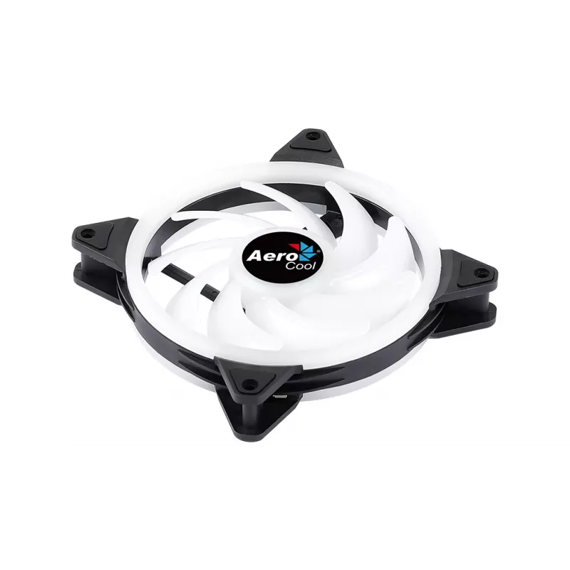 Aerocool DUO14 PC ventilátor 14 cm ARGB LED Dual Ring antivibračný 6-pin čierny