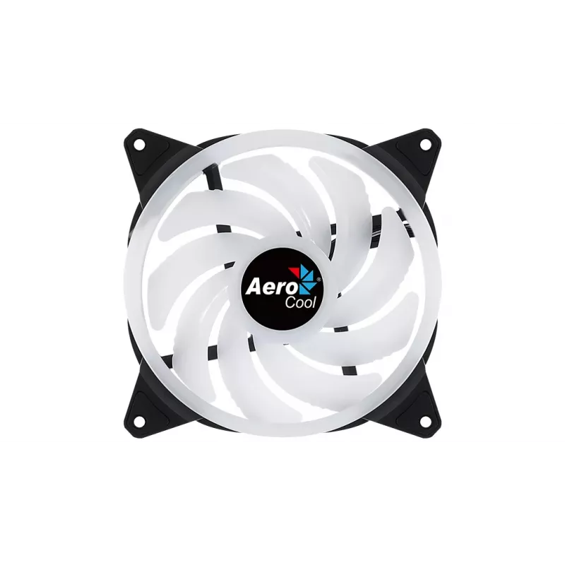 Aerocool DUO14 PC ventilátor 14 cm ARGB LED Dual Ring antivibračný 6-pin čierny