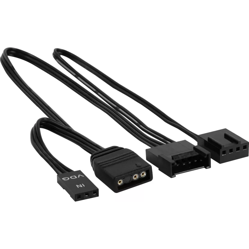 Aerocool DUO14 PC ventilátor 14 cm ARGB LED Dual Ring antivibračný 6-pin čierny