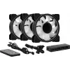 Aerocool MIRAGE12PRO Kit 3xFan PC 12 cm ARGB 6 Pins Hub tichý čierny