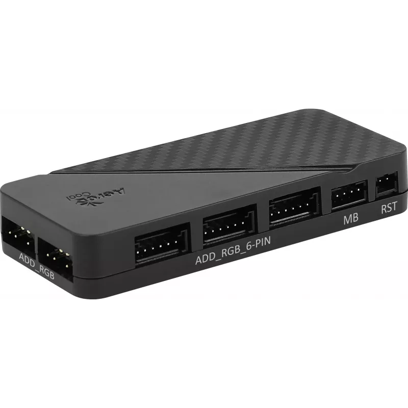Aerocool MIRAGE12PRO Kit 3xFan PC 12 cm ARGB 6 Pins Hub tichý čierny