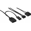 Aerocool MIRAGE12PRO Kit 3xFan PC 12 cm ARGB 6 Pins Hub tichý čierny