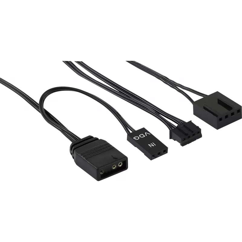 Aerocool DUO12PRO Kit 3x ventilátor 12 cm ARGB LED Dual-Ring antivibračný 6 Pins, čierny