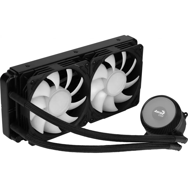 Aerocool PGS Mirage L240 ARGB vodné chladenie procesora, 2300 ot./min, 4-pinové, čierne