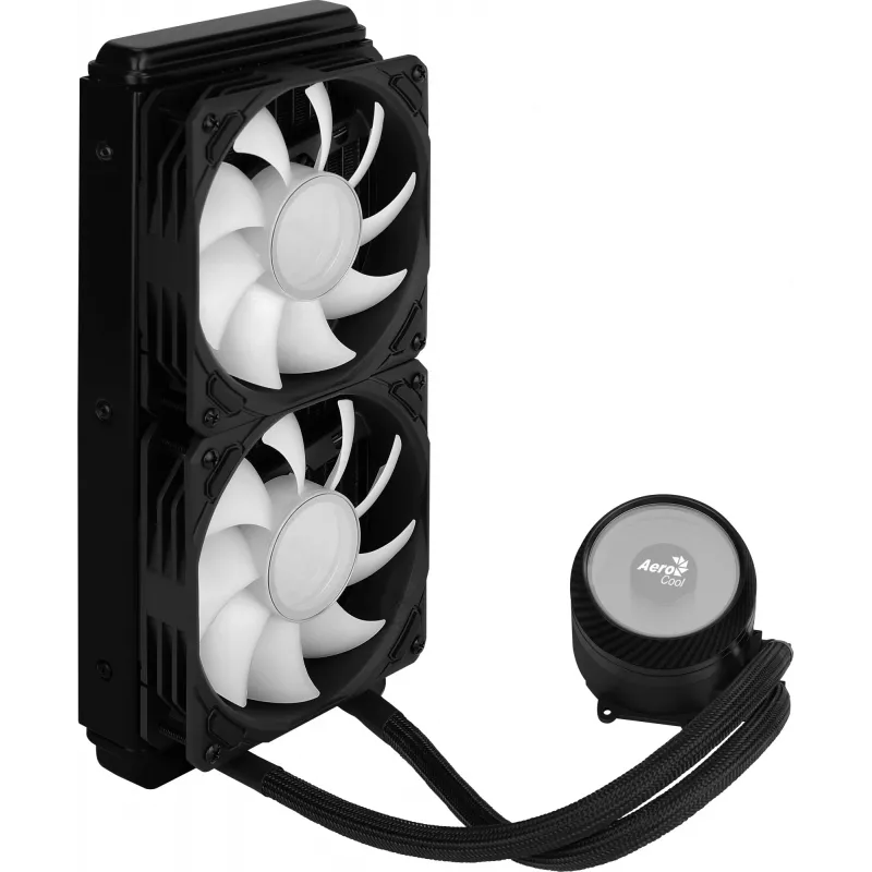 Aerocool PGS Mirage L240 ARGB vodné chladenie procesora, 2300 ot./min, 4-pinové, čierne