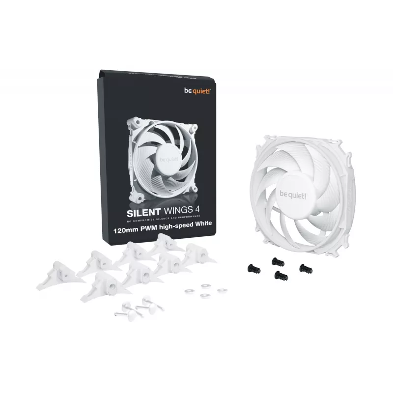 be quiet! SILENT WINGS 4 | 120 mm PWM high-speed White počítačový ventilátor do skrine 12 cm 1 ks