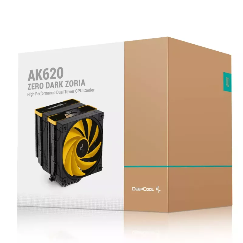 Vzduchový chladič DeepCool AK620 Zero Dark Zoria 12 cm čierny žltý