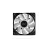 120 mm skriňový ventilátor DeepCool RF120 — biely/čierny, 120×25 mm, 4-pol PWM, RGB LED, hydrodynamické ložisko