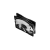 120 mm skriňový ventilátor DeepCool RF120 — biely/čierny, 120×25 mm, 4-pol PWM, RGB LED, hydrodynamické ložisko