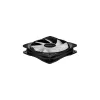 120 mm skriňový ventilátor DeepCool RF120 — biely/čierny, 120×25 mm, 4-pol PWM, RGB LED, hydrodynamické ložisko