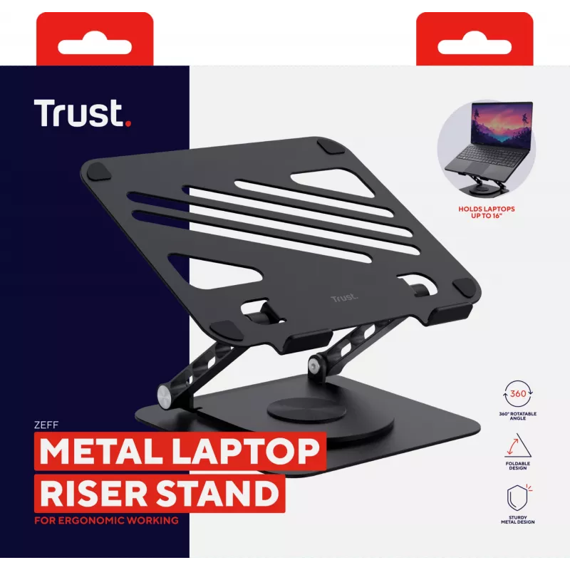 Trust Zeff stojan na notebook čierny 40,6 cm (16 palcov)