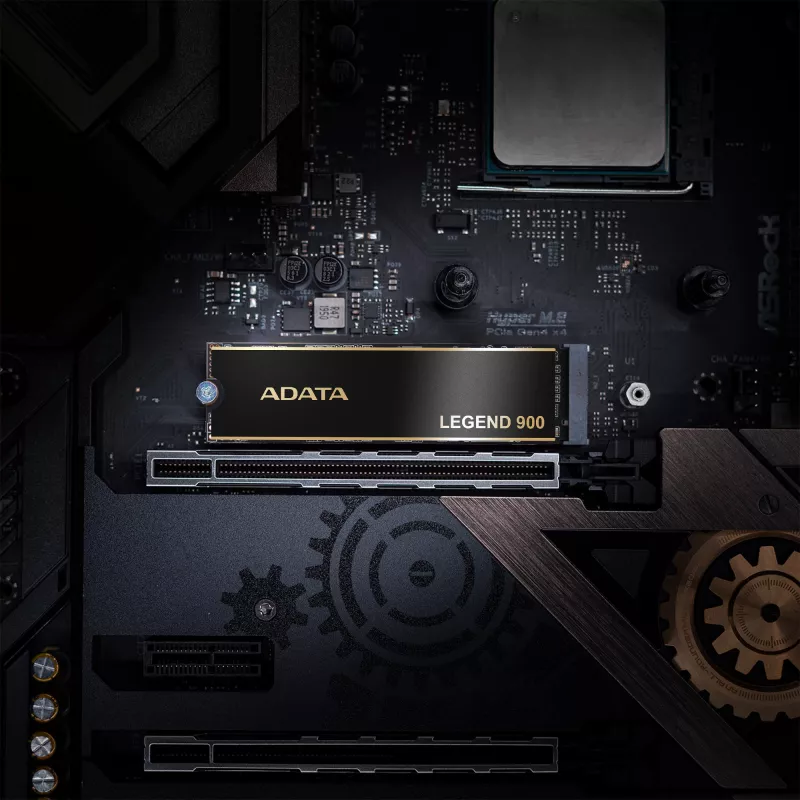 ADATA LEGEND 900 SLEG-900-2TCS M.2 2280 NVMe SSD disk, 2 TB, PCIe 4.0 x4, NVMe 1.4, 7000/5400 MB/s, čierny/zlatý