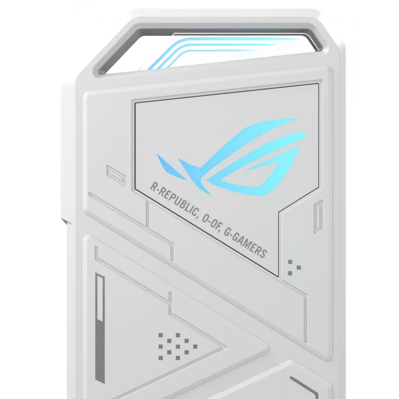 Puzdro na SSD ASUS ROG Strix Arion White Edition — M.2 PCIe, USB Type-C 10 Gbit/s, pre jeden SSD