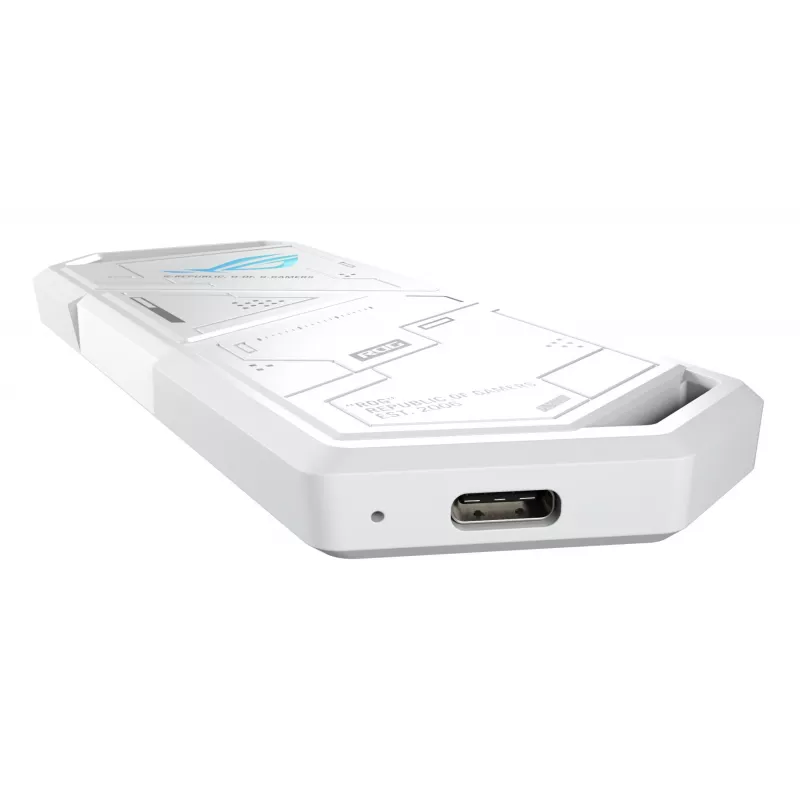 Puzdro na SSD ASUS ROG Strix Arion White Edition — M.2 PCIe, USB Type-C 10 Gbit/s, pre jeden SSD