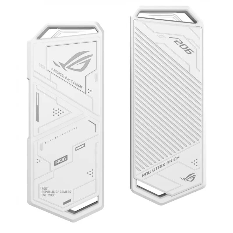 Puzdro na SSD ASUS ROG Strix Arion White Edition — M.2 PCIe, USB Type-C 10 Gbit/s, pre jeden SSD