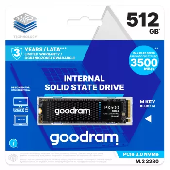 Goodram PX500 GEN.3 SSDPR-PX500-512-80-G3 interný SSD disk 512 GB M.2 PCI Express 3.0 NVMe 3D NAND