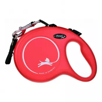 Flexi New Classic navíjacie vodítko 8 m, popruhové vedenie, čierne, pre veľké plemená do 50 kg