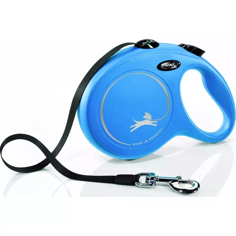 Navíjacie vodítko Flexi New Classic 8 m — Flexi 8 m šnúrové vodítko, modrá, L, max. nosnosť 50 kg