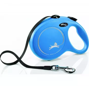 Navíjacie vodítko Flexi New Classic 8 m — Flexi 8 m šnúrové vodítko, modrá, L, max. nosnosť 50 kg