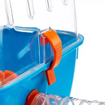 Klietka FERPLAST Combi 2 pre škrečky, modrá transparentná, B795×T295×H263 mm, technopolymér