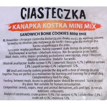 Tréningové maškrty pre psov MACED Cube Cookies Mini Mix 1 kg — sortiment mini kockových keksov, hydinový mix