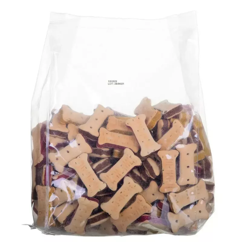 Tréningové maškrty pre psov MACED Cube Cookies Mini Mix 1 kg — sortiment mini kockových keksov, hydinový mix