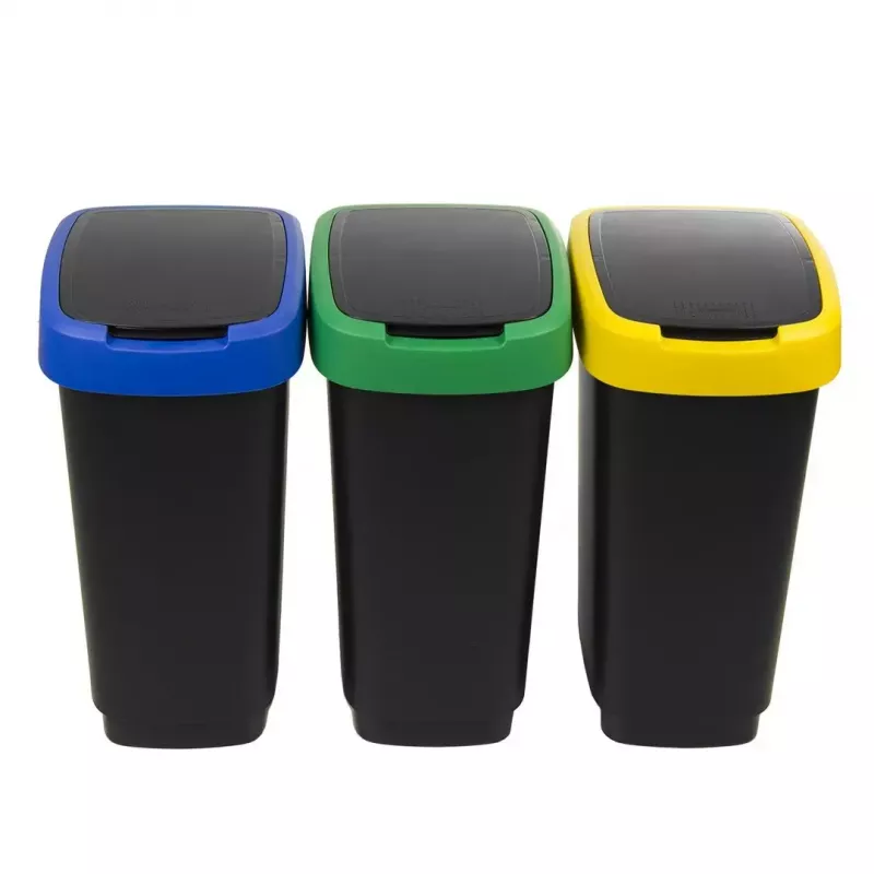 Rotho Twist 1045899999 sada košov na odpad, 3 x 25 l, plast