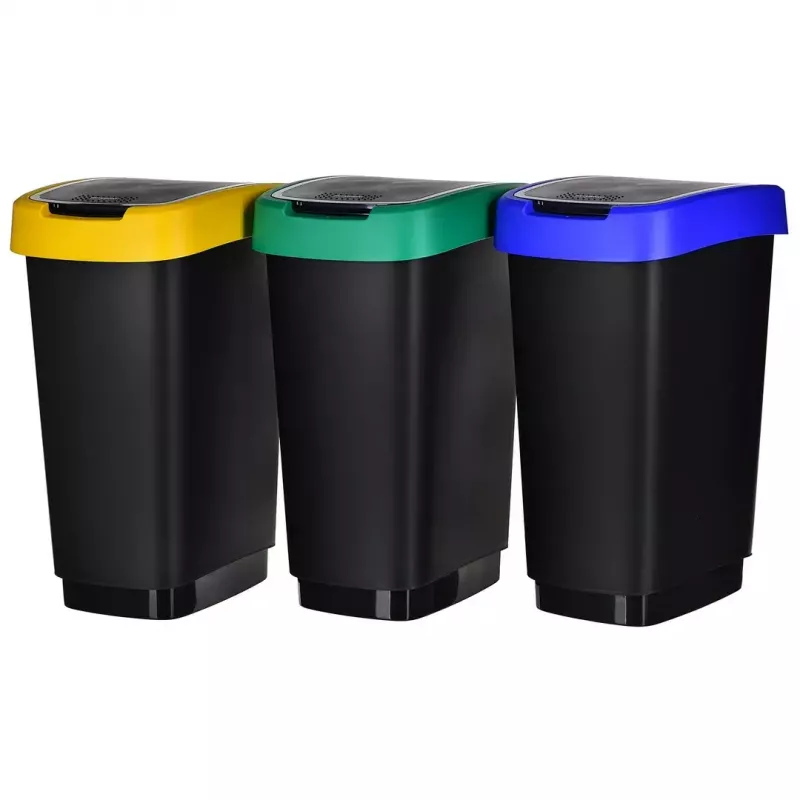 Rotho Twist 1045899999 sada košov na odpad, 3 x 25 l, plast