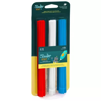 3Doodler Start 3DS-ECO-MIX1-75 3D tlačový materiál kompostovateľný plast modrá, červená, biela 1 g