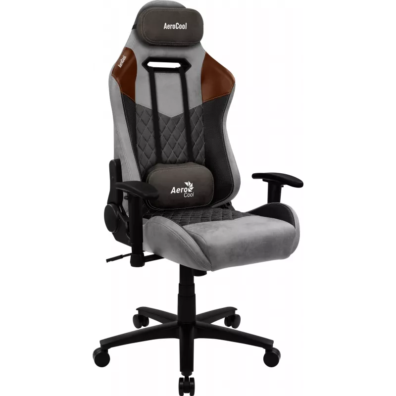 Aerocool DUKE AeroSuede univerzálna herná stolička čierna, hnedá, sivá
