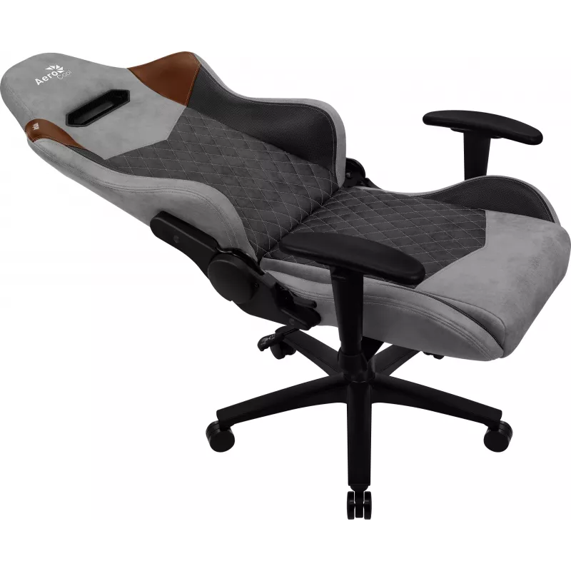 Aerocool DUKE AeroSuede univerzálna herná stolička čierna, hnedá, sivá