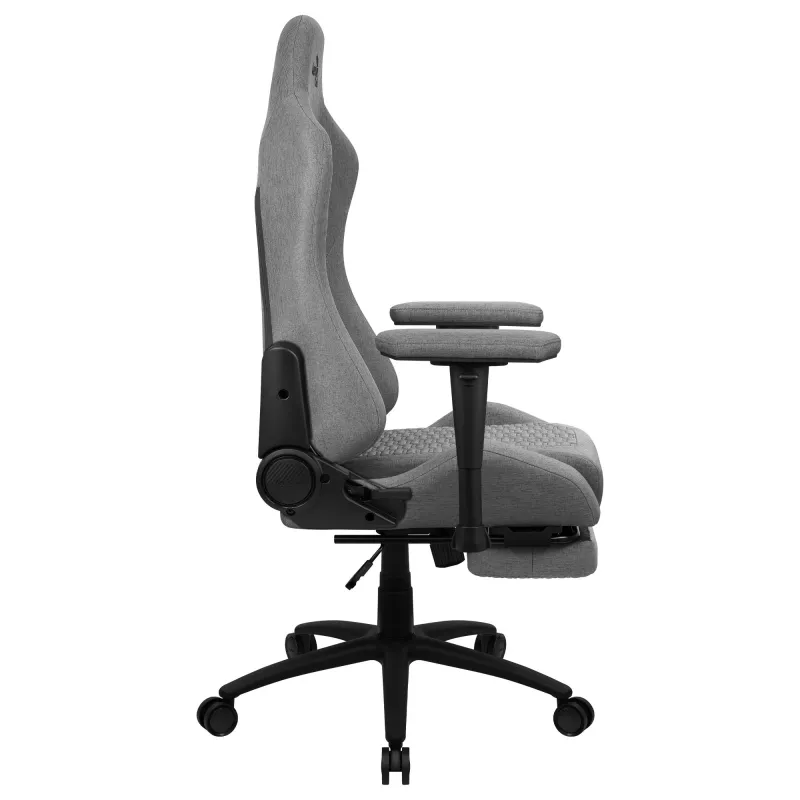 Aerocool ROYALASHGR prémiová ergonomická herná stolička s opierkou na nohy AeroWeave Technology sivá
