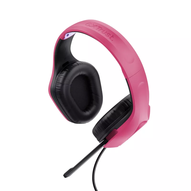 Trust GXT 415P Zirox headset káblový s hlavovým mostom herný ružový
