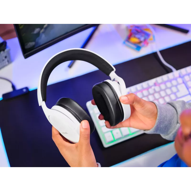 Trust GXT 489W FAYZO headset káblový s hlavovým mostom herný čierny, biely