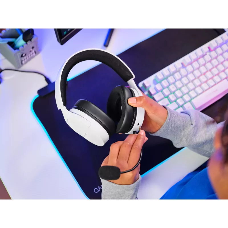 Trust GXT 489W FAYZO headset káblový s hlavovým mostom herný čierny, biely
