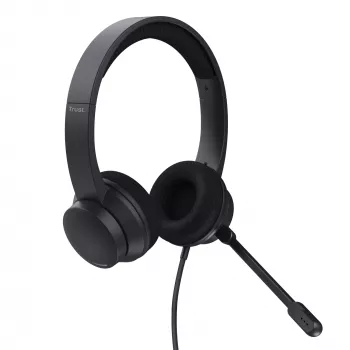 Trust Ayda headset káblový s hlavovým mostom hovory/hudba USB Type-A čierny