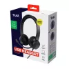 Trust Ayda headset káblový s hlavovým mostom hovory/hudba USB Type-A čierny