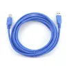 GEMBIRD USB 3.0 kábel A-konektor na B-konektor 3 m – modrý