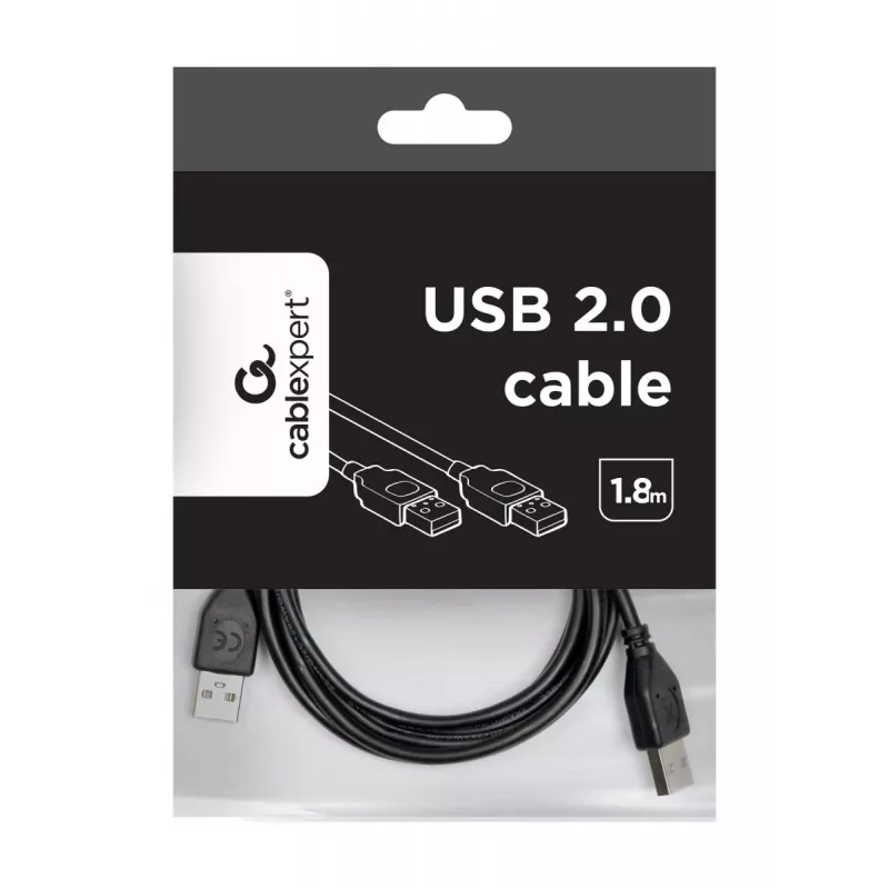 Gembird CCP-USB2-AMAM-6 kábel USB 2.0 AM–AM, 1,8 m, čierny
