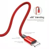 USB-A na Lightning kábel Baseus Yiven 1,8 m, 2 A výstup, červený, plášť z termoplastického elastomeru