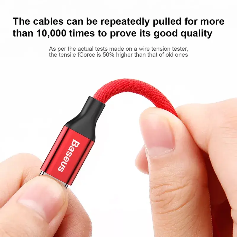 USB-A na Lightning kábel Baseus Yiven 1,8 m, 2 A výstup, červený, plášť z termoplastického elastomeru