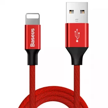 USB-A na Lightning kábel Baseus Yiven 1,8 m, 2 A výstup, červený, plášť z termoplastického elastomeru