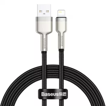 BASEUS Fast Charge Cafule dátový prenosový kábel - USB Type-A na Lightning - 480 Mbit/s (2,4 A PD) - 1 m - čierna
